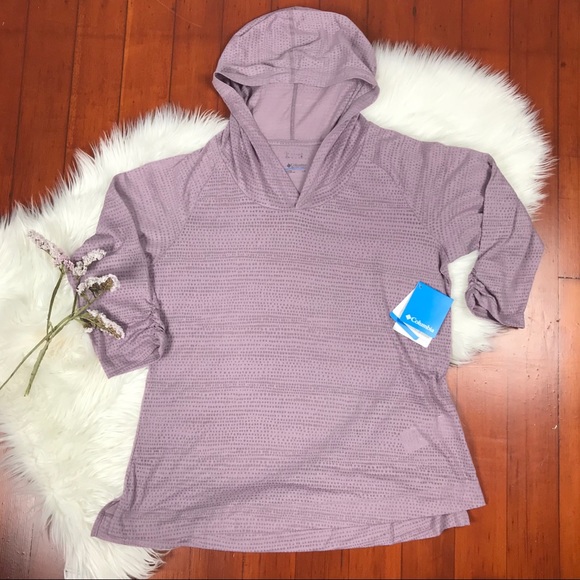 Columbia See Through Burnout 3/4 Sleeve Hoodie - Picture 4 of 6